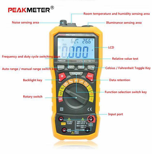 มัลติมิเตอร์ Peakmeter PM8229