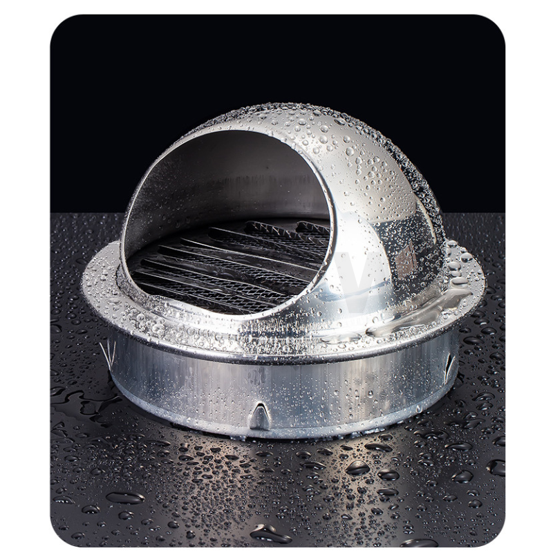 ตะแกรงระบายอากาศกลม/ฝาครอบท่ออากาศ KingsMan แบบมีหมวกกันฝน SUS304 ทนทาน ไม่เป็นสนิม [ขายปลีก/ส่ง]