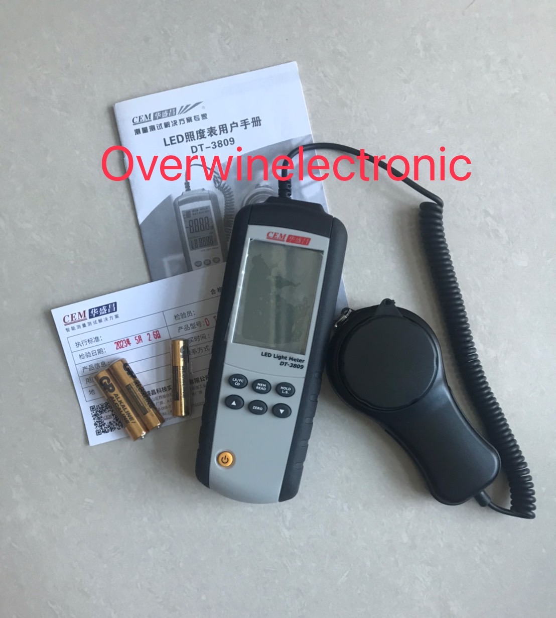 DT-3809 CEM DIGITAL LED LIGHT METER สินค้าพรีออเดอร์