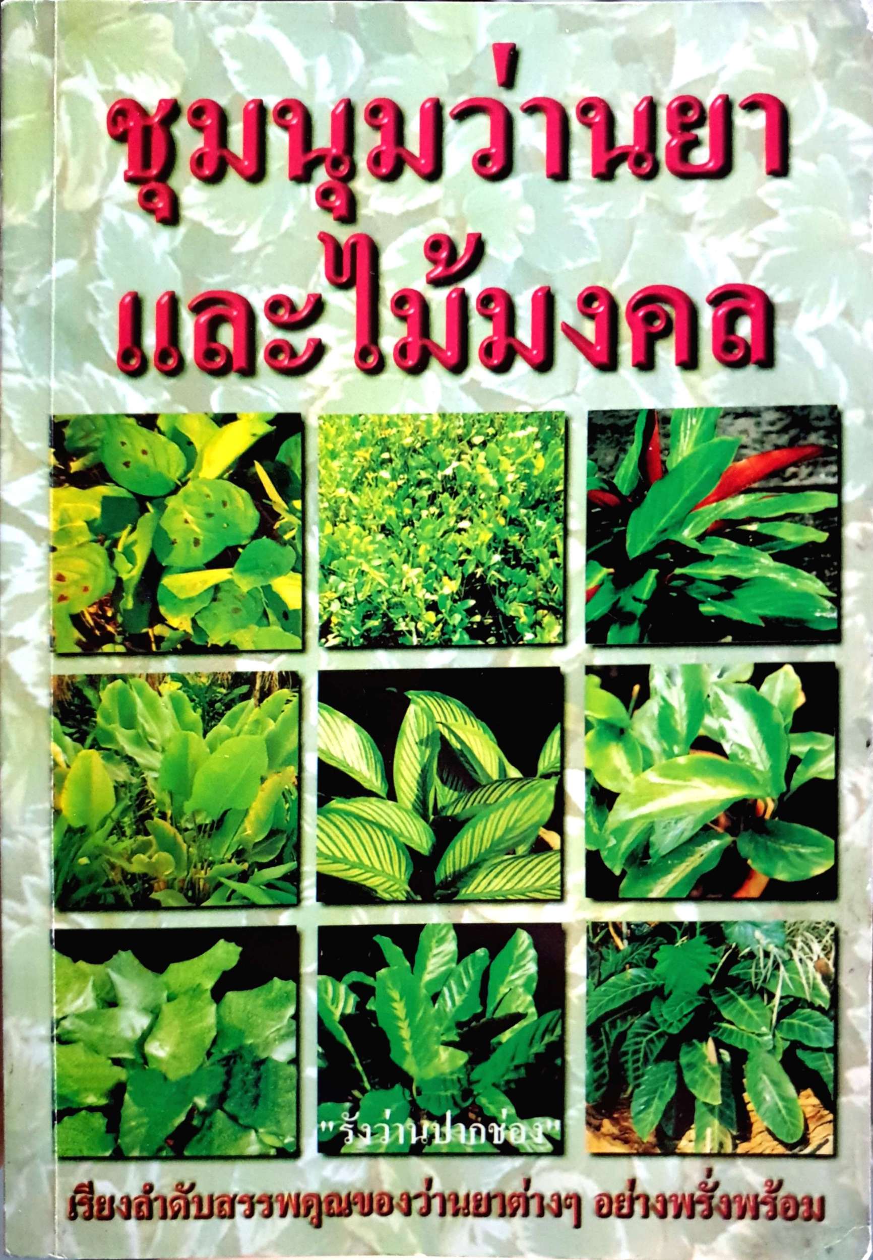 ชุมนุมว่านยาและไม้มงคล เรียงลำดับสรรพคุณของว่านยาต่างฯ อย่างพรั่งพร้อม ผู้เขียน รังว่านปากช่อง พิมพ์ปี 2524