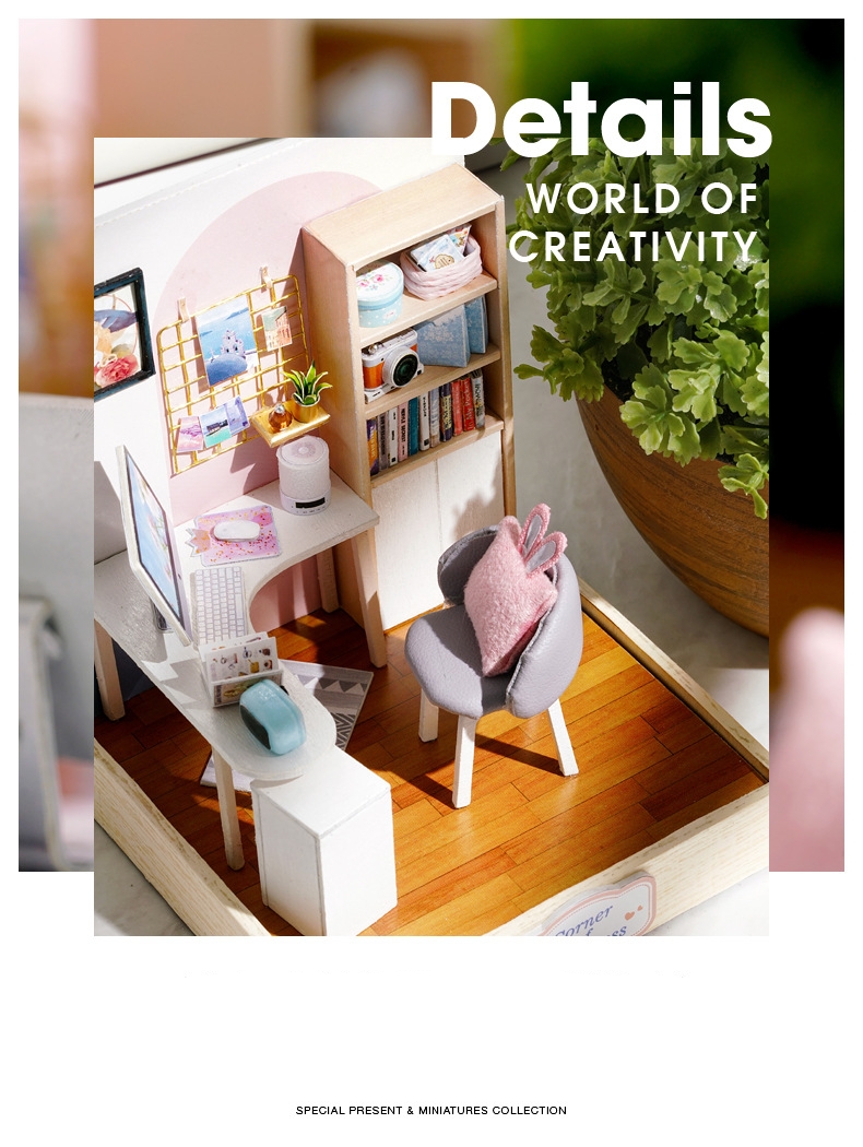 โมเดลจำลองมุมห้องอ่านหนังสือเหมาะสำหรับนักDIYที่เพิ่งเริ่มต้นประดิษฐ์โมเดลบ้านจำลอง dream in the book