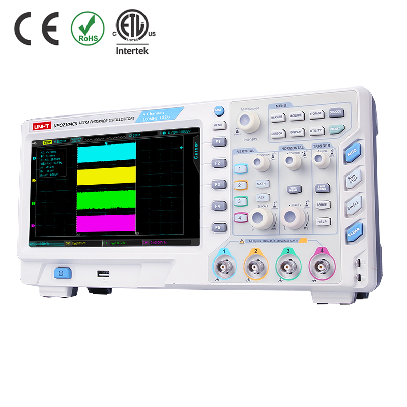 UNI-T UPO2104CS 100MHz 4Channels Ultra Phosphor Digital Ossilloscope