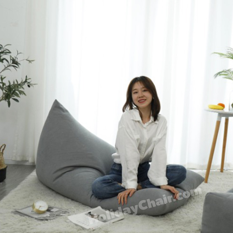 เบาะนั่งเม็ดโฟม ทรงสามเหลี่ยม เก้าอี้เม็ดโฟม bean bag บีนแบค เบาะเม็ดโฟม เก้าอี้นั่งเล่น บีนแบ็ก ถอดปลอกซักได้ เติมเม็ดโฟมเพิ่มได้ HC-063