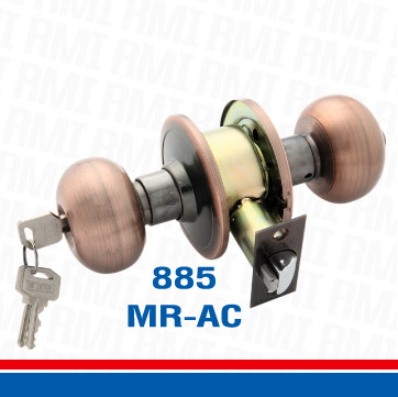 กุญแจลูกบิด/Rmi/ลูกจันรมดำ/885MR-ACฝาใหญ่