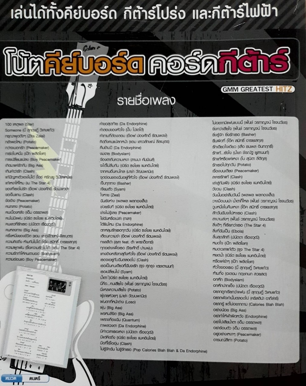 โน๊ตคีย์บอร์ด คอร์ดกีต้าร์ ชุด GMM Greatest HITz : สำนักพิมพ์ เอ็มไอเอส