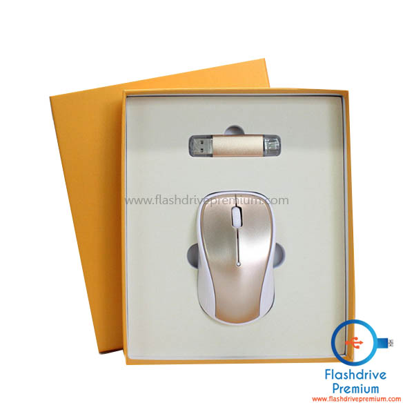 Gift Set พรีเมี่ยมไอที 2 ชิ้น (แฟลชไดร์ฟ+เม้าส์)