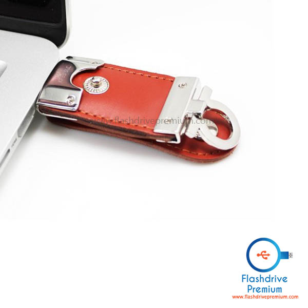 แฟลชไดร์ฟหนัง พวงกุญแจ V.1 (Leather Flash Drive)