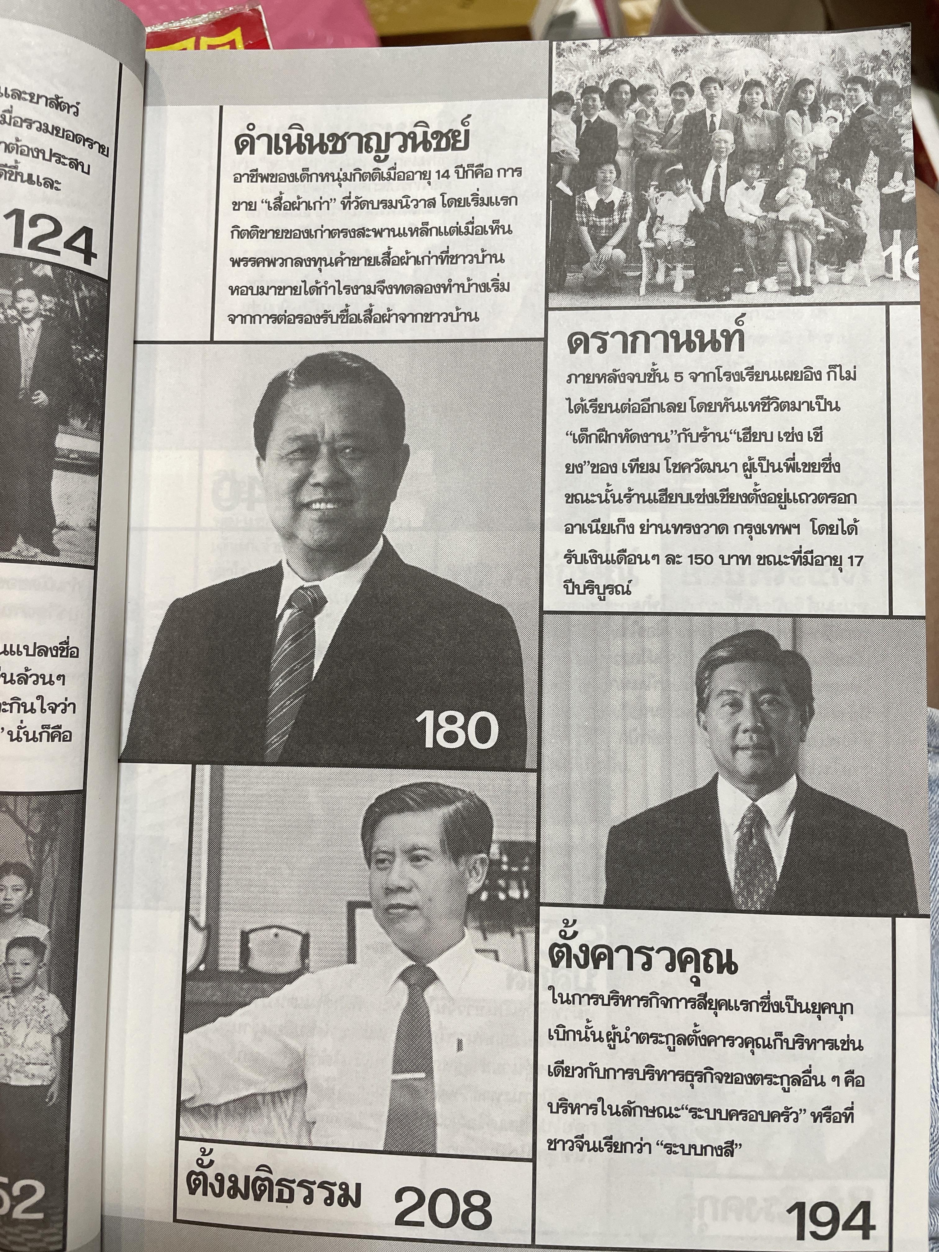 ตำนานชีวิตเจ้าสัว. 55 ตระกูลดัง ภาค 1. จากเสื่อผืนหมอนใบ สู่เส้นทางธุรกิจที่ยิ่งใหญ่ในเมืองไทย ผู้เขียน ธนวัฒน์ ทรัพย์ไพบูลย์