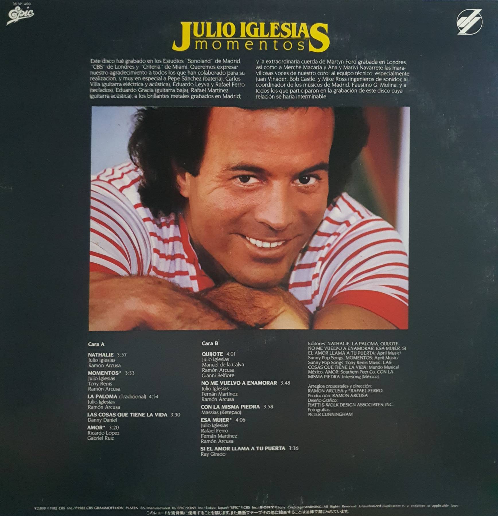 LP, Vinyl, Julio Iglesias – Moments (1982s)