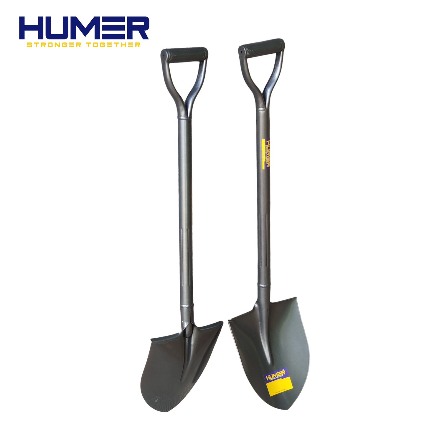 พลั่วเหล็กปลายแหลม HUMER รุ่น HM1000 ยาว 100 ซม.พลั่วขุดดิน พลั่วทำสวน เกษตร งานก่อสร้าง แข็งแรง ทนทาน