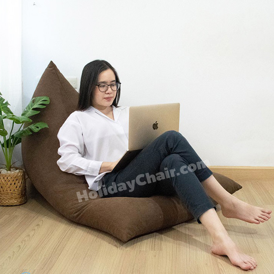 เบาะนั่งเม็ดโฟม ทรงสามเหลี่ยม เก้าอี้เม็ดโฟม bean bag บีนแบค เบาะเม็ดโฟม เก้าอี้นั่งเล่น บีนแบ็ก ถอดปลอกซักได้ เติมเม็ดโฟมเพิ่มได้ HC-063