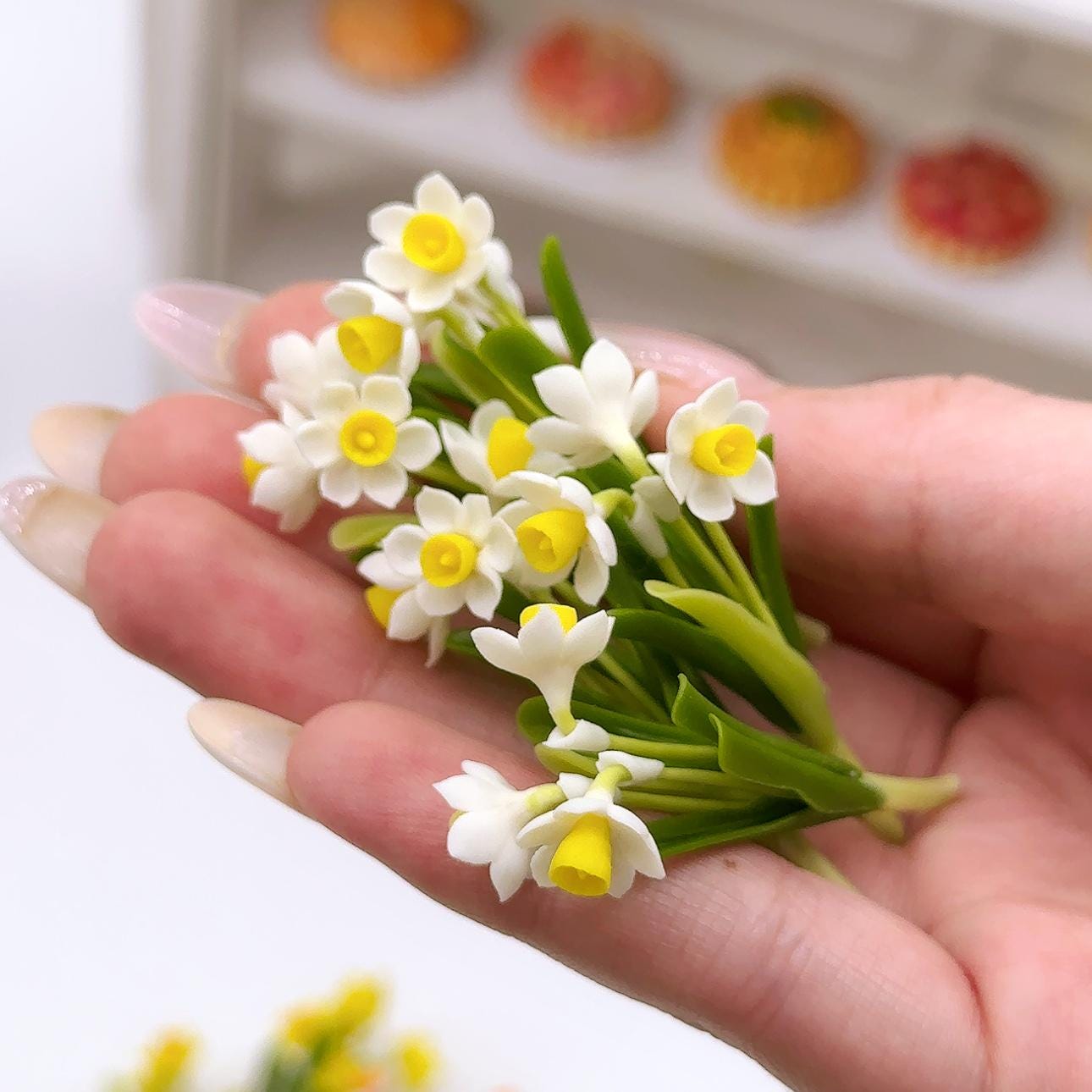 5 ช่อ ดอกไม้จิ๋ว แดฟฟอดิว ดอกธารารัตน์ แบบไม่มีกระถาง