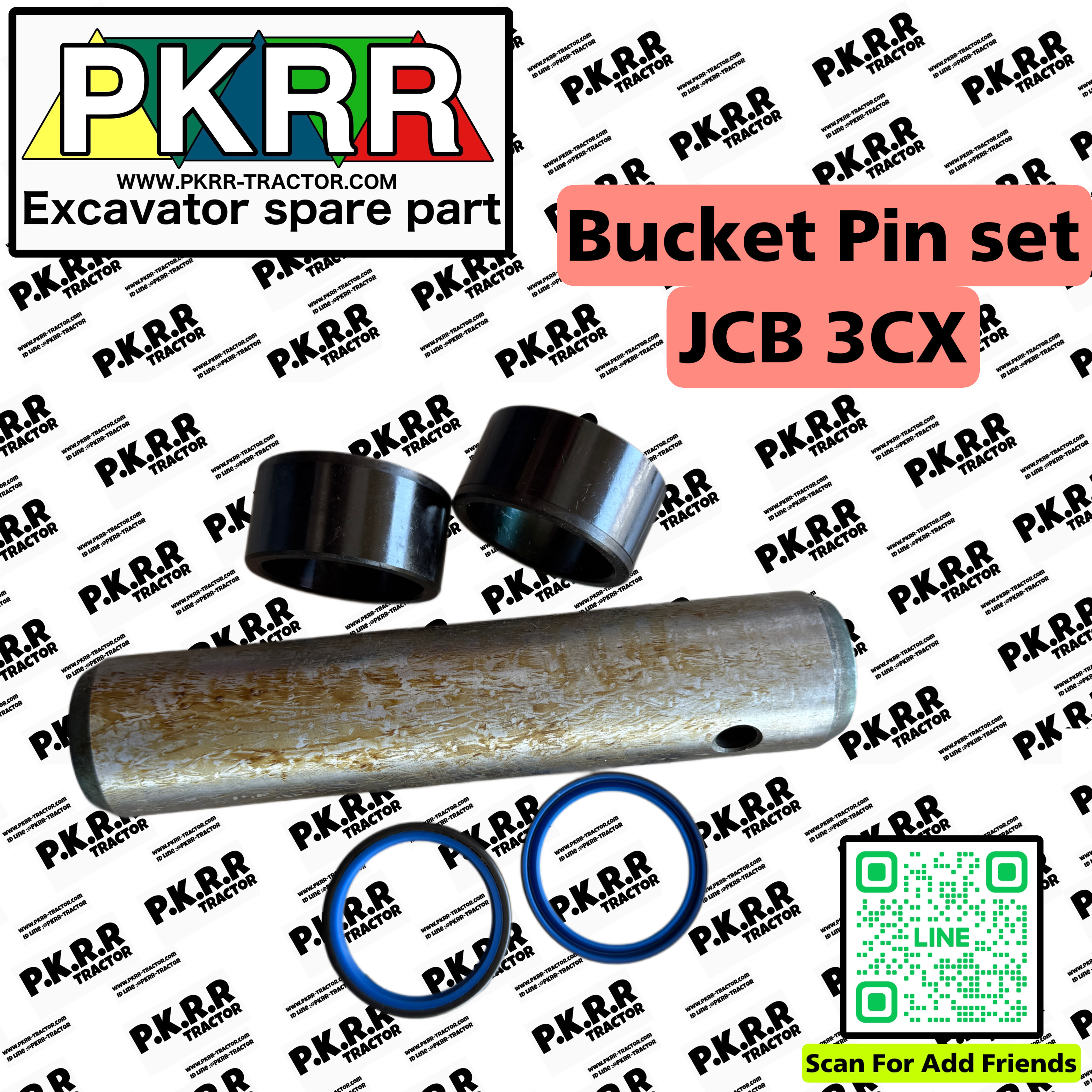 ชุดบูช-สลัก-ซีล บุ้งกี้JCB 3CX(45mm)