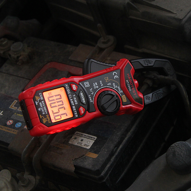 HT206D Digital Clamp Meter AC Current Voltage Resistance Continuity Measuring Tester