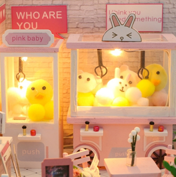 โมเดลจำลองร้านคีบตุ๊กตา หยอดเหรียญ สไตล์ญี่ปุ่น เหมาะสำหรับนักประดิษฐ์และนักสะสมโมเดลโดยเฉพาะ