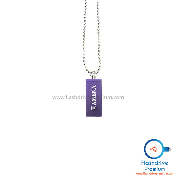 แฟลชไดร์ฟมินิ พร้อมสร้อย (Mini Metal USB Flash Drive)