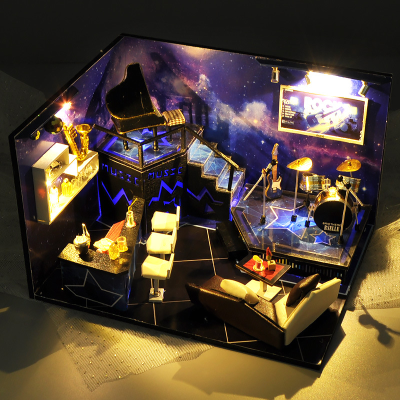 โมเดลคอนเสริต์จำลองห้องดนตรีจำลองสำหรับนักสะสมและรักการประดิษฐ์ TW3 star fantasy night building model