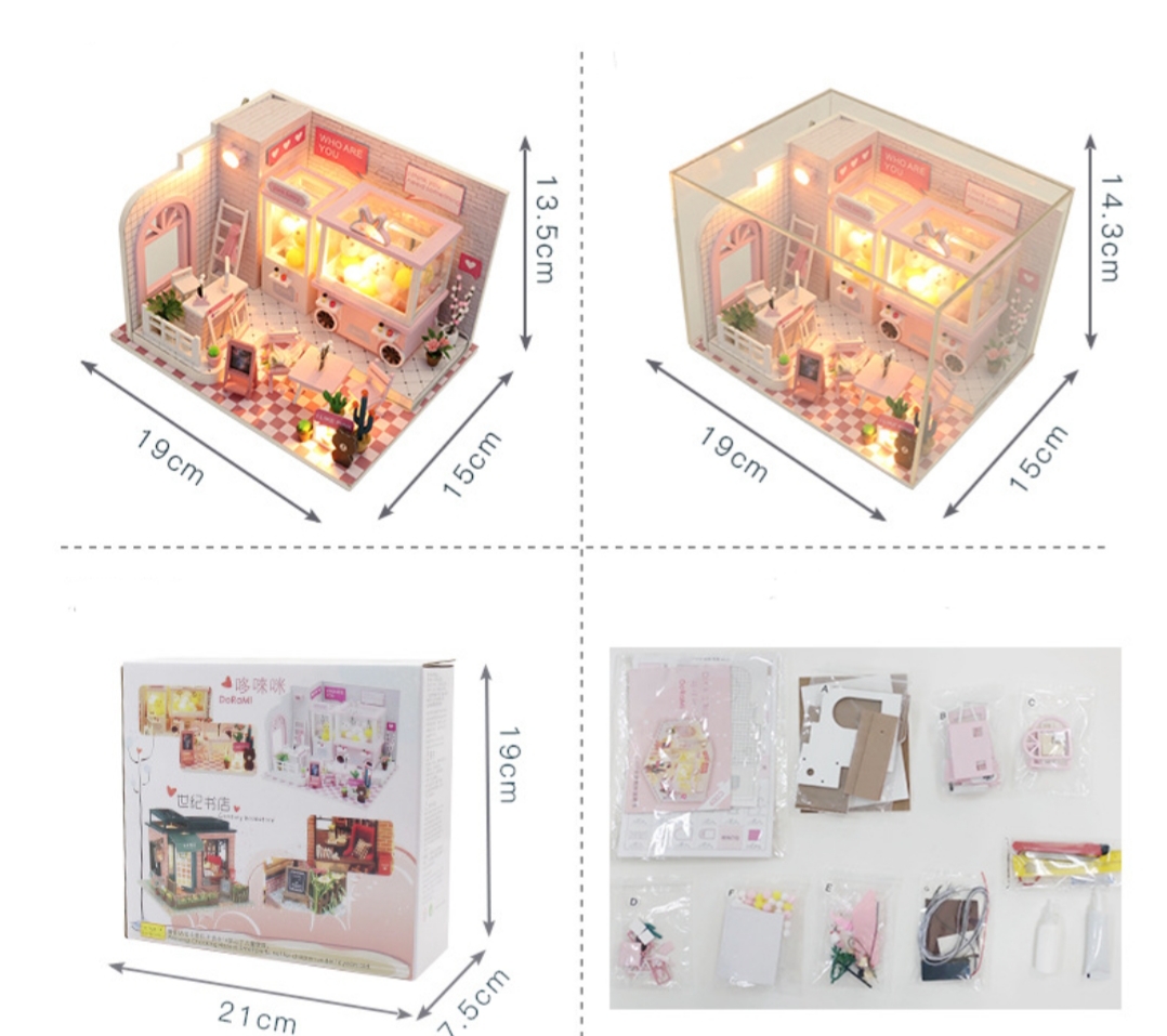 โมเดลจำลองร้านคีบตุ๊กตา หยอดเหรียญ สไตล์ญี่ปุ่น เหมาะสำหรับนักประดิษฐ์และนักสะสมโมเดลโดยเฉพาะ