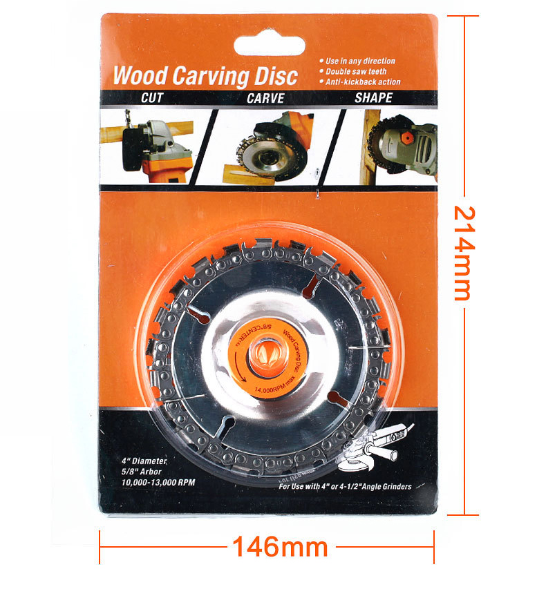 ใบเลื่อยฟันโซ่ 4 นิ้ว ใบเลื่อยโซ่ ใบเลื่อยฟันโซ่ ตัดโซ่เลื่อยไม้เครื่อง สำหรับเครื่องเจียร์ หินเจียร์