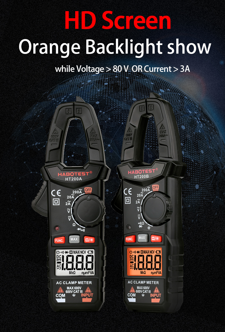 HABOTEST HT200A Mini AC Digital Clamp Meter True