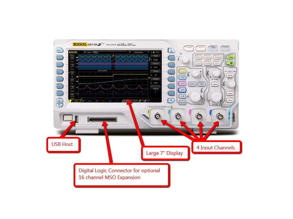 RIGOL DS1104Z Plus Digital Oscilloscope 100 MHz 4 Channels