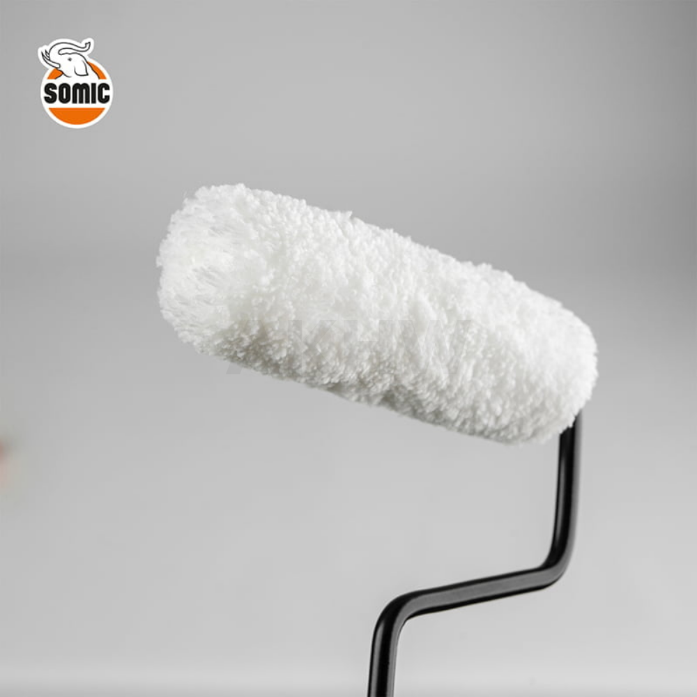 ลูกกลิ้งงานไม้ Wood Roll 4 นิ้ว โซมิค SOMIC สำหรับทาสีย้อมไม้, วานิช, แชลแล็ก [สินค้าสั่งโรงงาน ขายยกลัง] (ราคาไม่รวมแวท)