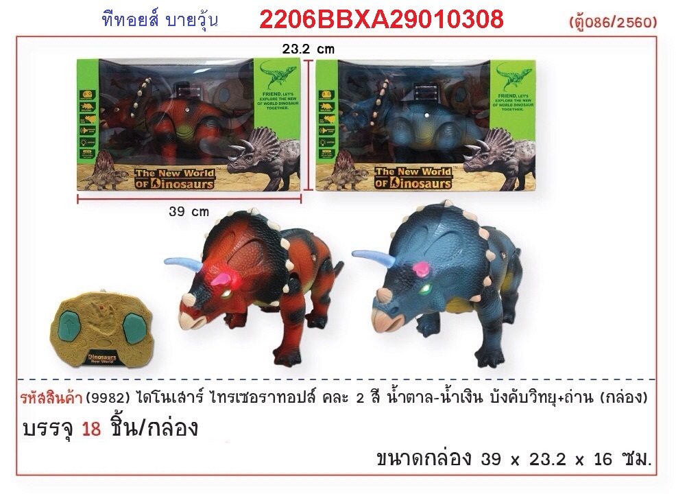 ไดโนเสาร์บังคับ ไดโนเสาร์มีรีโมท ไดโนเสาร์มีไฟ ไดโนเสาร์มีเสียง The New World OF Dinosaurs