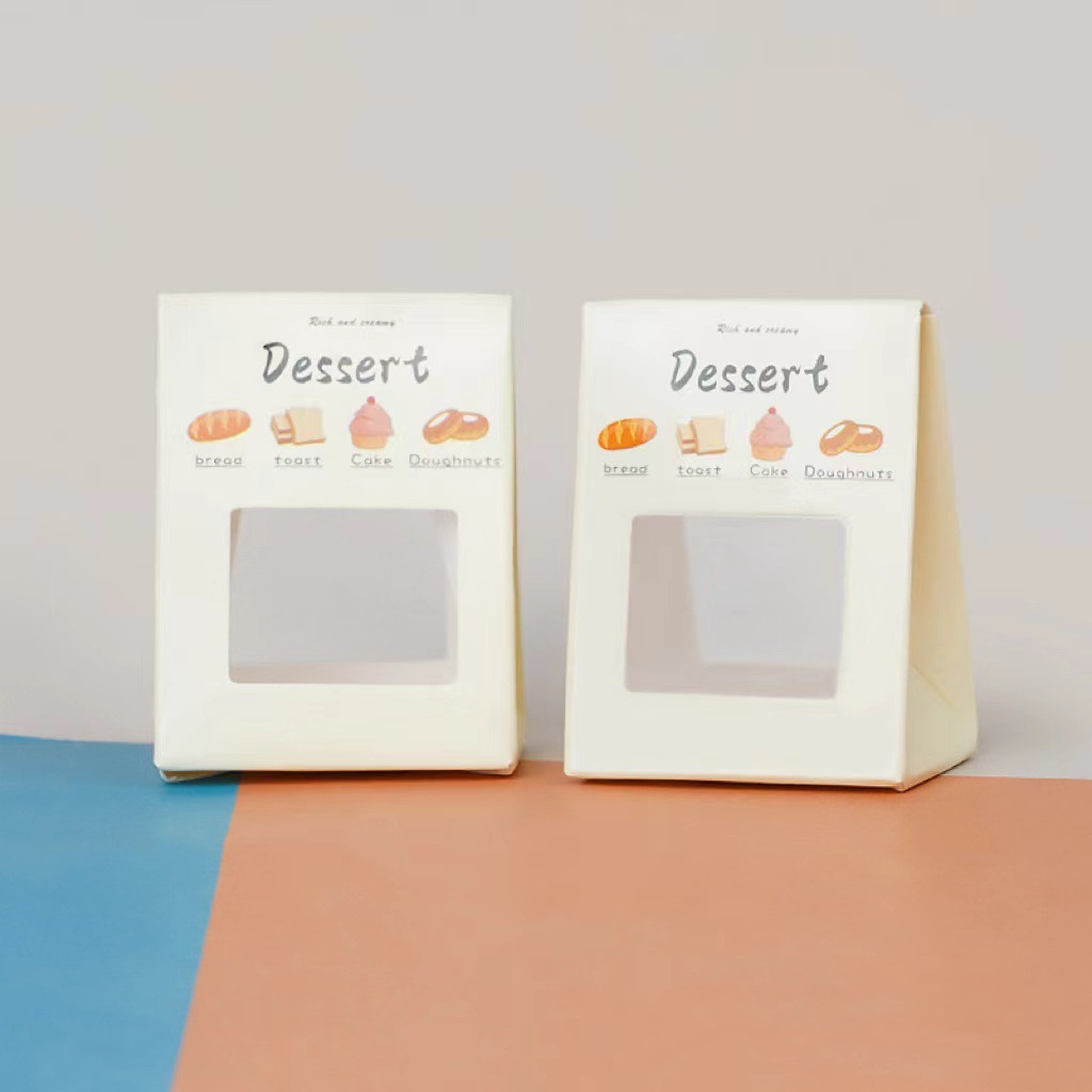 ถุงจิ๋วกล่องขนมขนมปังปิ้งเค้กขนาดเล็ก 1:12 อุปกรณ์ฉากบ้านตุ๊กตาเล่นของเล่นบ้าน