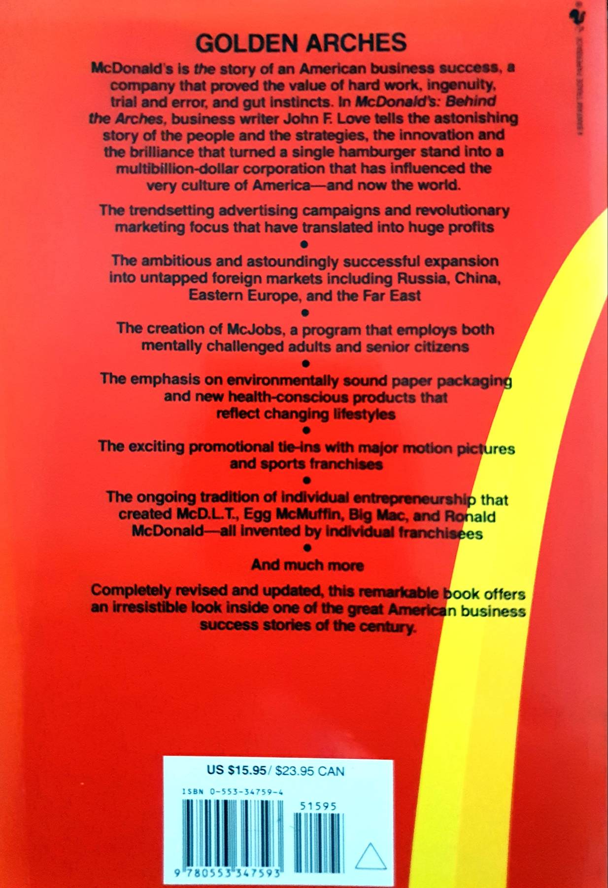 McDonald's Behind the Arches : John F. Love