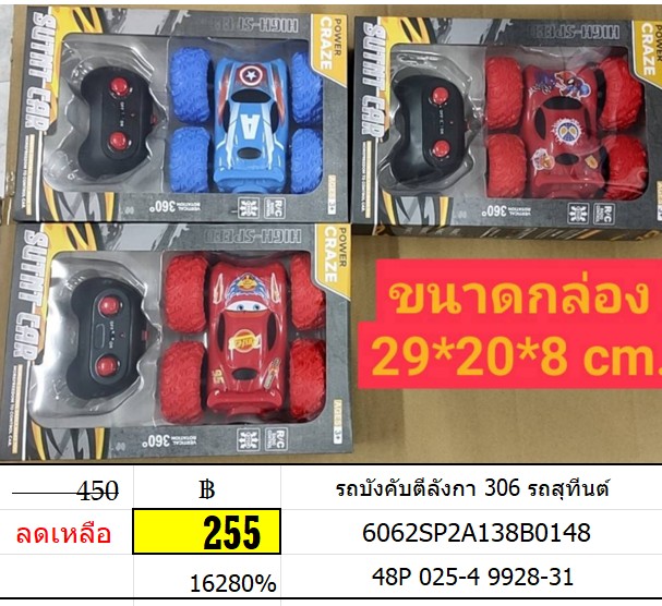 รถบังคับตีลังกา 306 รถสุทีนต์ รถตาร์ตูนตีลังกา