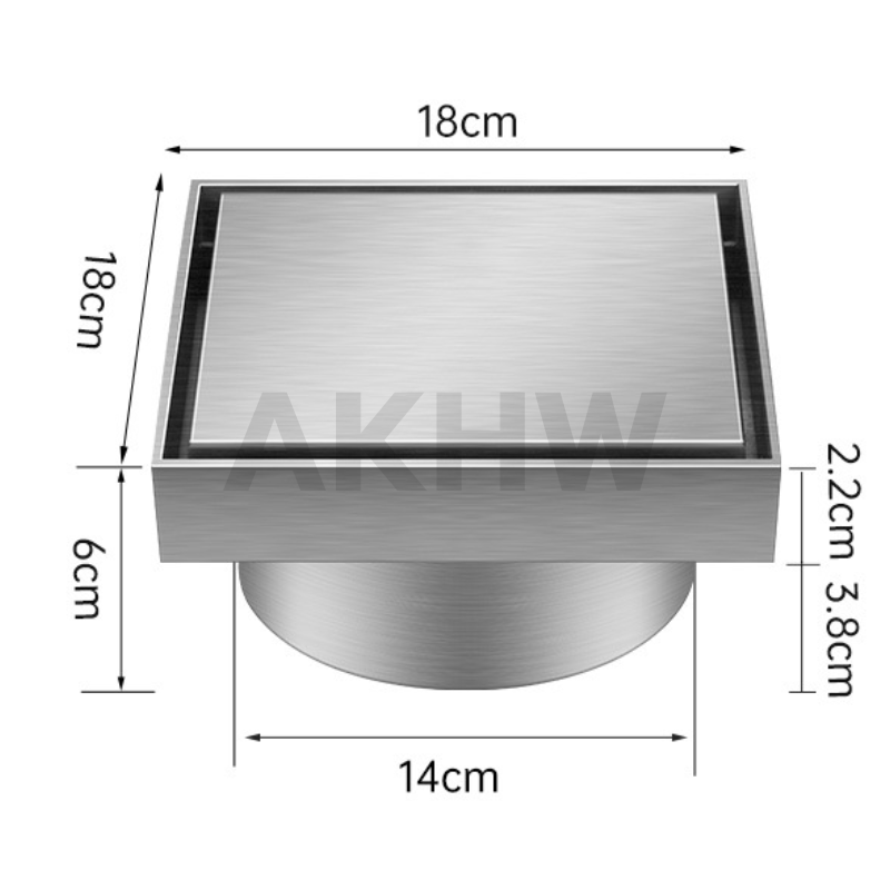 ฝาดูดส้วม/คลีนเอาท์ แบบเหลี่ยมมีฝาปิด KingsMan สแตนเลสทั้งชิ้น SUS304 แบบหนา แข็งแรง ไม่เป็นสนิม [ขายปลีก/ส่ง]