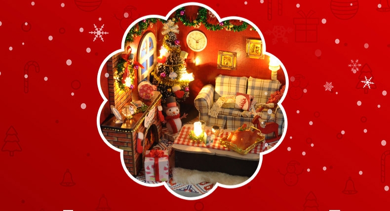 โมเดลบ้านจำลองสไตล์ต้อนรับงานปาร์ตี้วันคริสต์มาสChrist mas house partyเหมาะสำหรับนักประดิษฐ์โมเดลจำลองโดยเฉพาะ