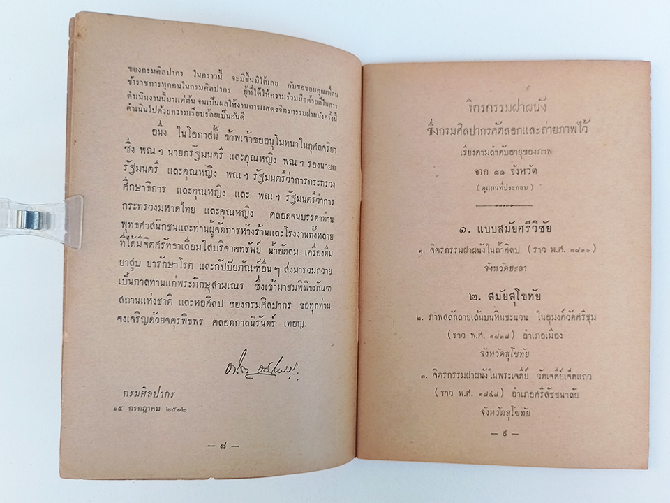คุณค่าของจิตรกรรมฝาผนัง ศิลป์ พีระศรี หนังสือ ศิลปะ