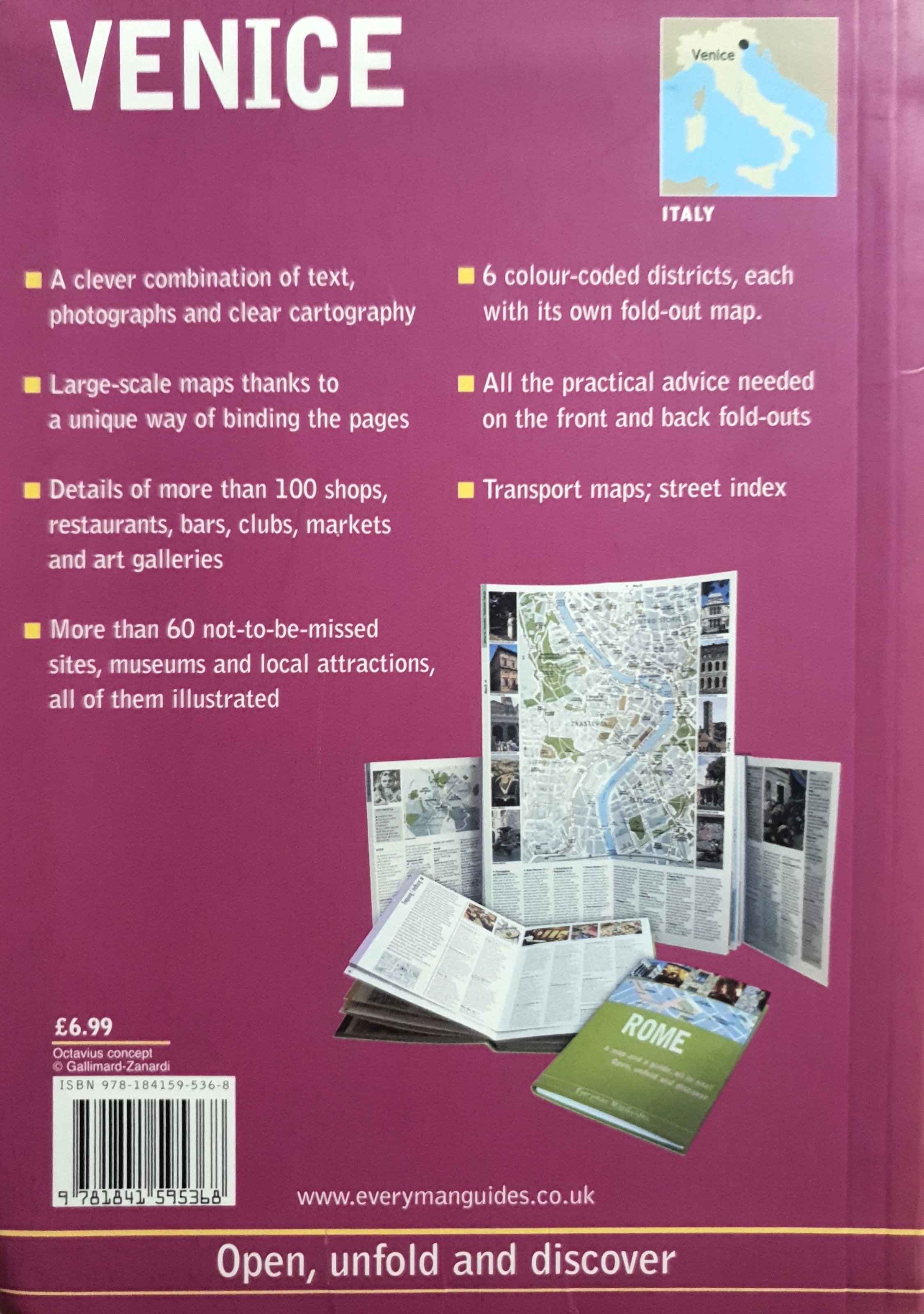 Venice : A map and a guide, all in one! Open, unfold and discover Everyman MapGuides