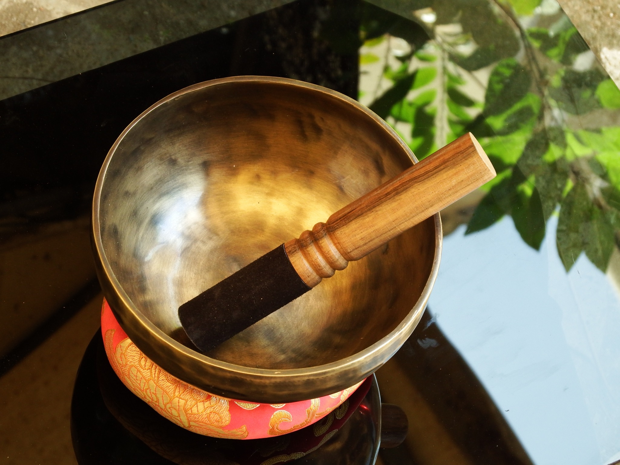 ขันทิเบต(ทองเหลือง)Tibetan Singing Bowl งานทำมือโดยช่างฝีมือชาวเนปาล ขนาด 18 cm.