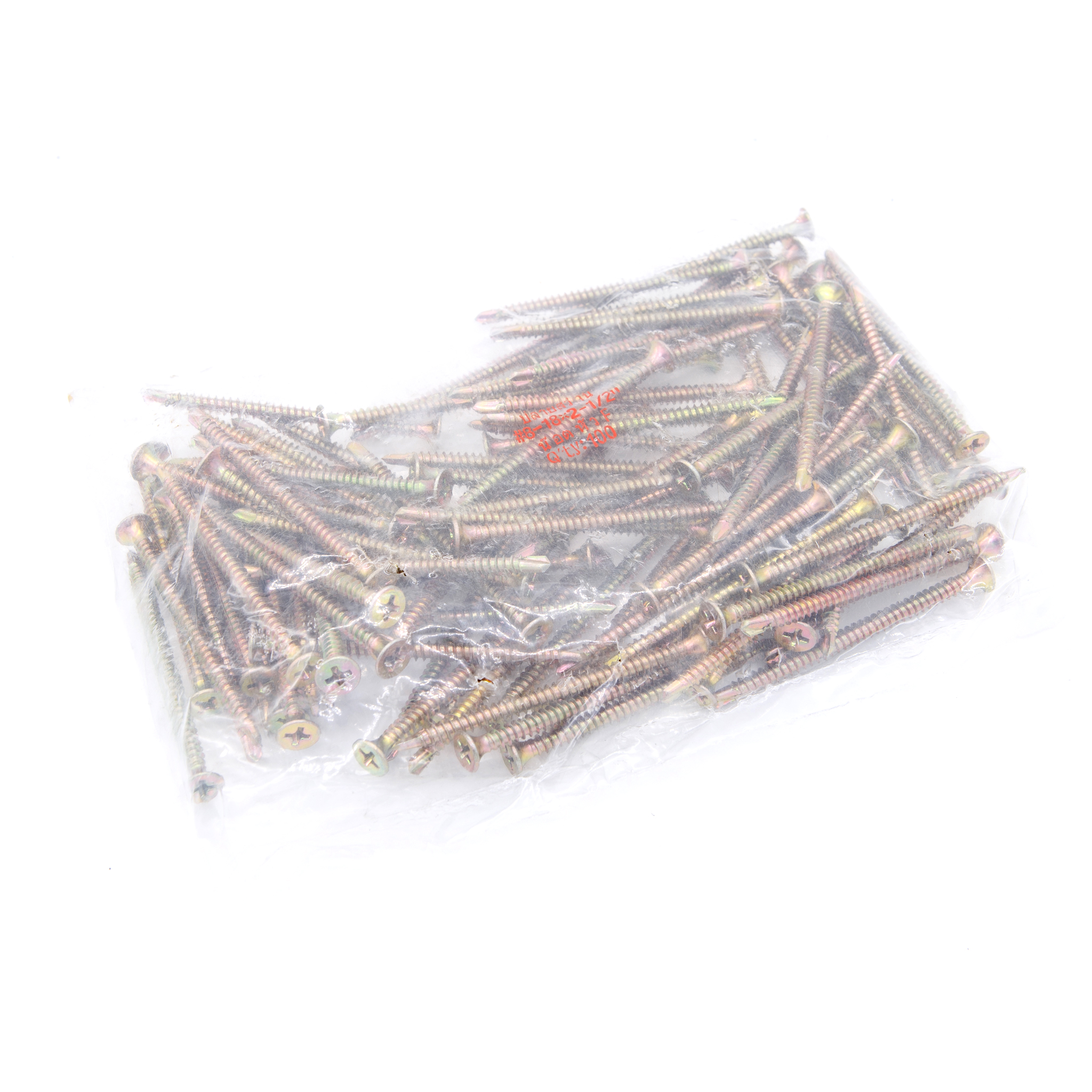 สกรูปลายสว่านสีทอง หัว F สำหรับยึดโครงเหล็ก (ถุงละ 100 ตัว) ใช้งานได้อเนกประสงค์ มีหลายขนาดให้เลือก [ขายปลีก/ส่ง]