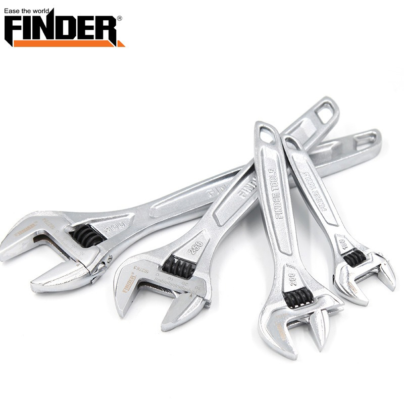 ประแจเลื่อน Finder เหล็กคุณภาพสูง ทนทานไม่บิ่นเสียหายง่าย ด้ามจับยาวช่วยให้จับได้ถนัดแน่น [ขายปลีก/ส่ง]