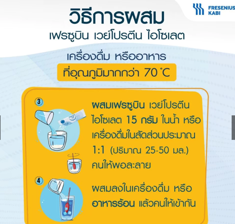 Fresubin Whey Protein Isolate เฟรซูบินเวย์โปรตีนไอโซเลตผลิตภัณฑ์จากนม 300 กรัม/กระป๋อง