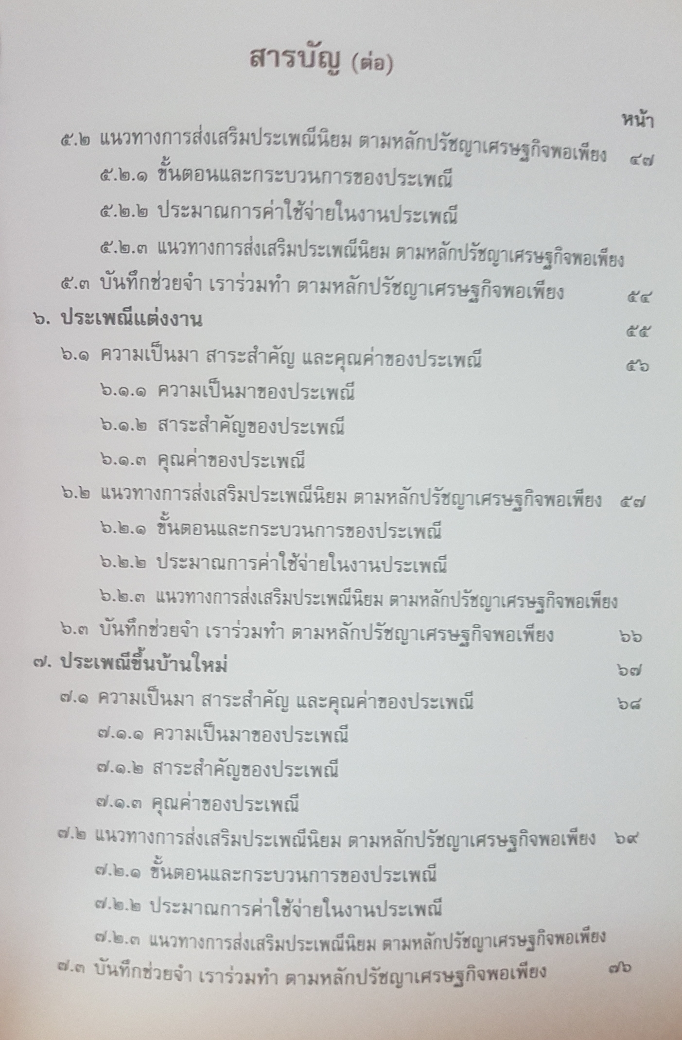 ประเพณีนิยม ตามหลักปรัชญาเศรษฐกิจพอเพียง
