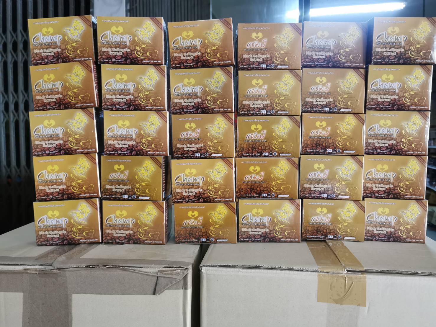 Champ coffee กาแฟแชมป์ Instant Coffee Mix Black Galingale Extract 进口胜利咖啡