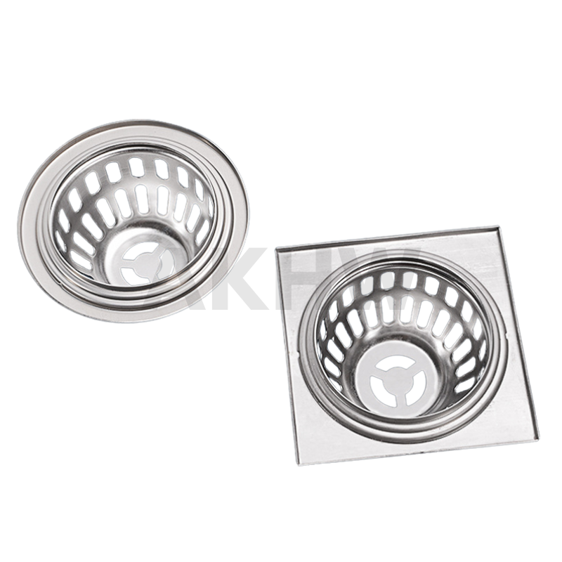 ตะแกรงน้ำทิ้งระเบียง/ตะแกรงน้ำทิ้งพื้น KingsMan ฐานสี่เหลี่ยม/กลม วัสดุสแตนเลสแท้ SUS304 ไม่เป็นสนิม [ขายปลีก/ส่ง]
