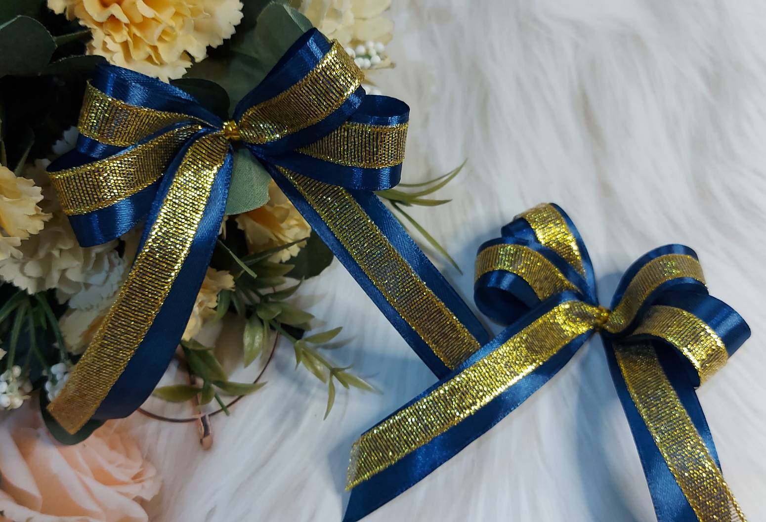 โบว์สำเร็จรูปผ้าโบว์ติดของขวัญ โบว์ติดของขวัญ โบว์ติดของรับไหว้ งานแฮนด์เมด