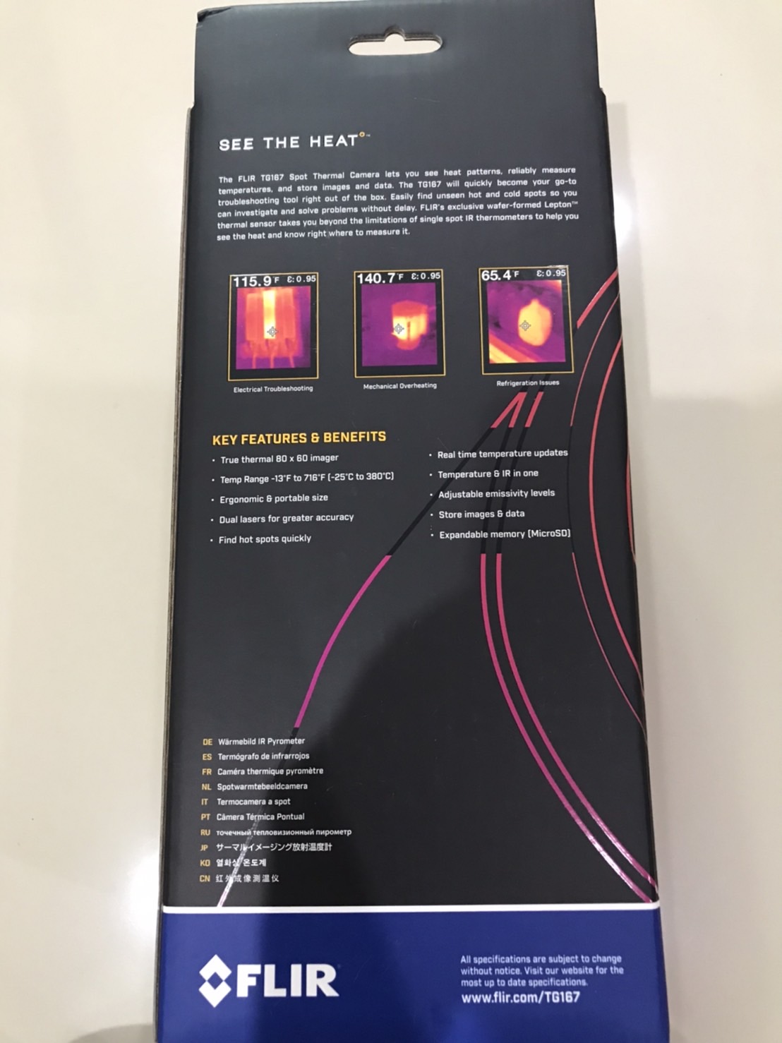 กล้องถ่ายภาพความร้อน FLIR TG167