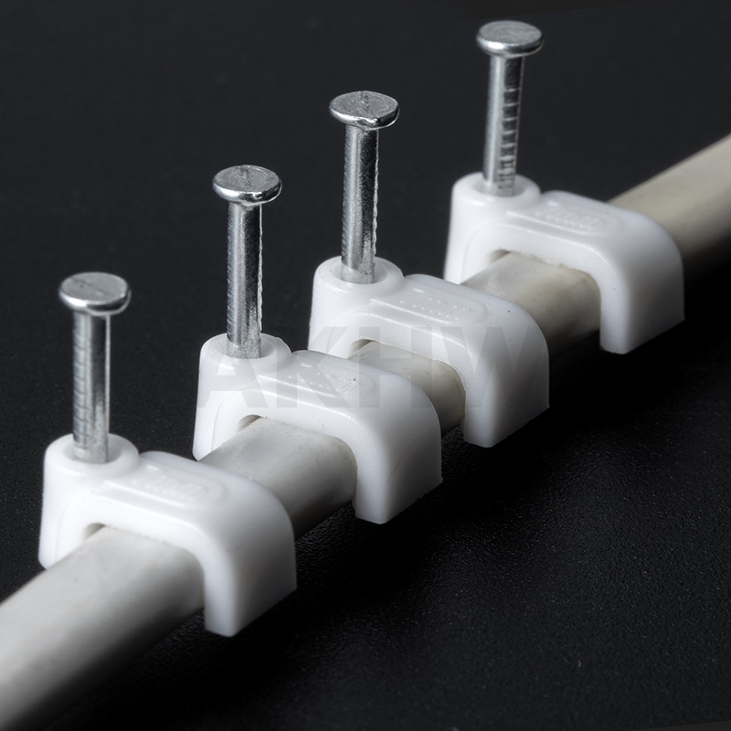 กิ๊บตอกสายไฟ VFF VAF 2x1.5 2x2.5 2x4sqmm. สำหรับรัดสาย ยึดสายเข้ากับผนังคอนกรีต/ผนังไม้ [แพ็ค100ชิ้น]