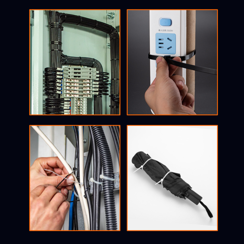 สายรัดเคเบิ้ลไทร์ KingsMan ที่รัดสายไฟ (Nylon Cable Ties) 100 ชิ้น/ถุง