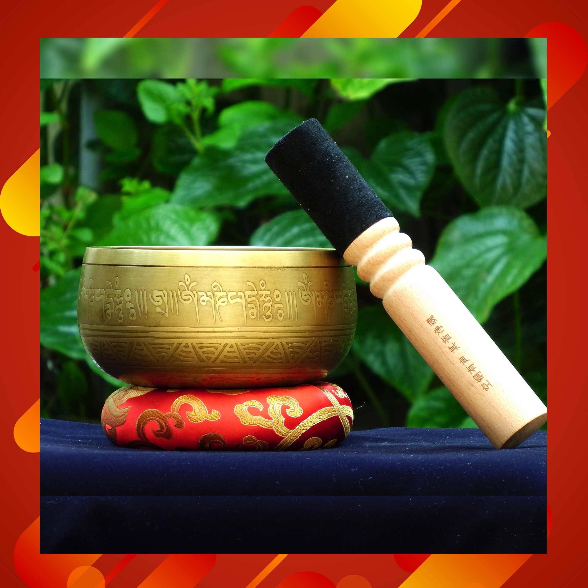 Tibetan Singing Bowl ขันทิเบต(ทองเหลืองรมดำ) งานทำมือโดยช่างฝีมือชาวเนปาล (12.5 cm.)