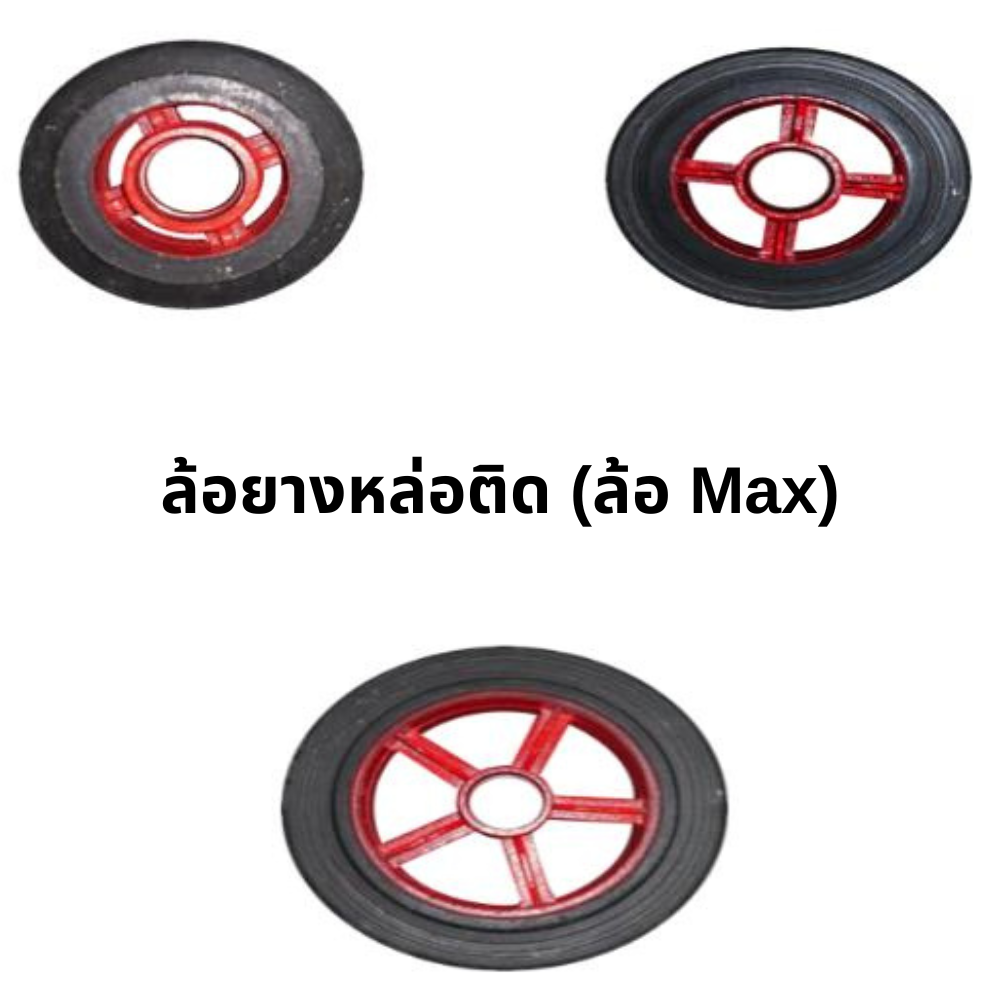 ล้อยางหล่อติด (ล้อ Max) [สินค้าสั่งโรงงาน ขายยกมัด]