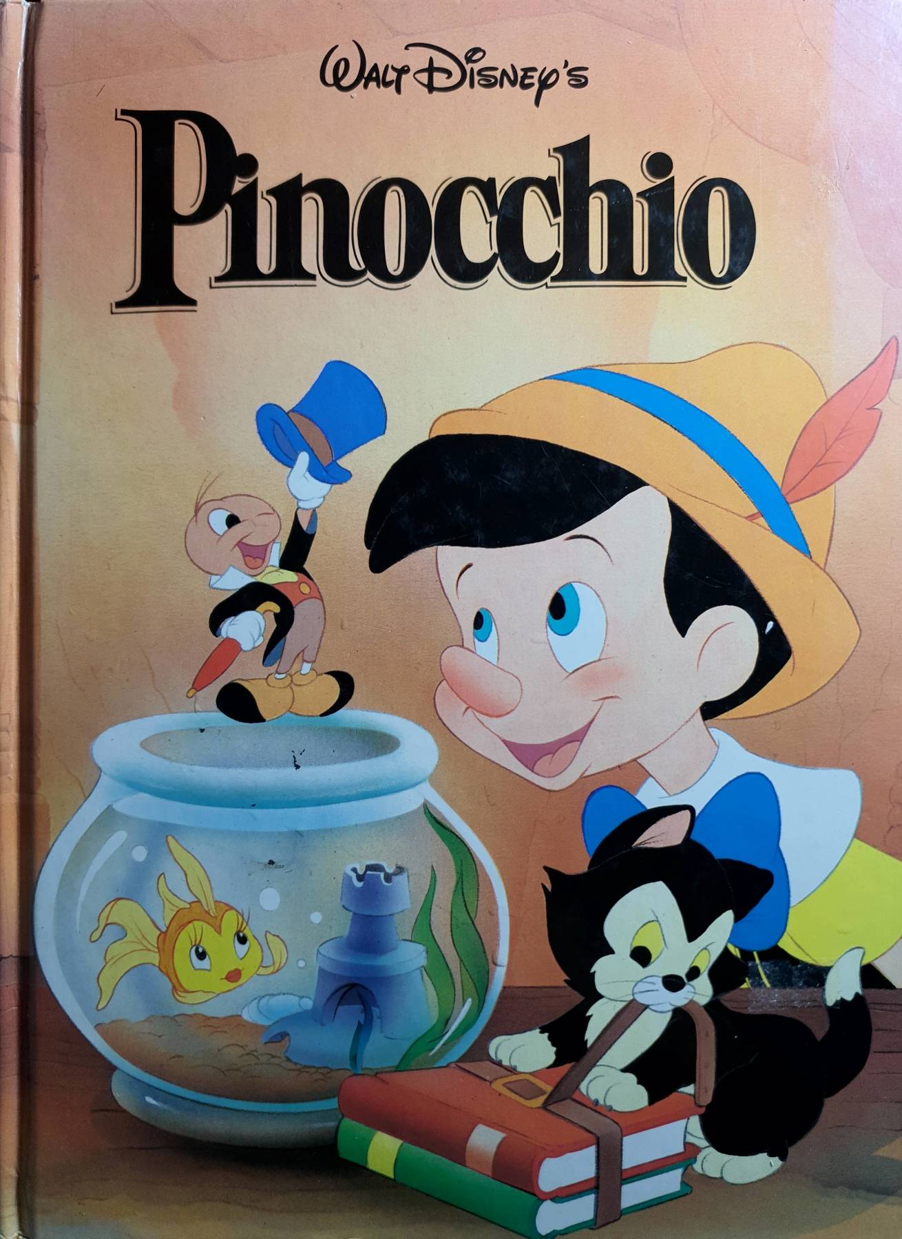 Vintage Disney Pinocchio Book, Disney Classic Series, 1986 Twin Books Large Hardcover