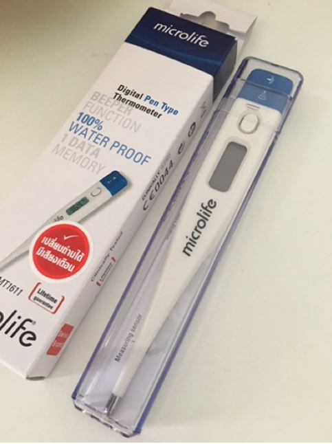 Microlife ปรอท วัดไข้ดิจิทัล MT1611 ใช้ได้ทั้งทางปาก รักแร้ และทวารหนัก ของแท้ พร้อมกล่องพลาสติก มีถ่านในตัว