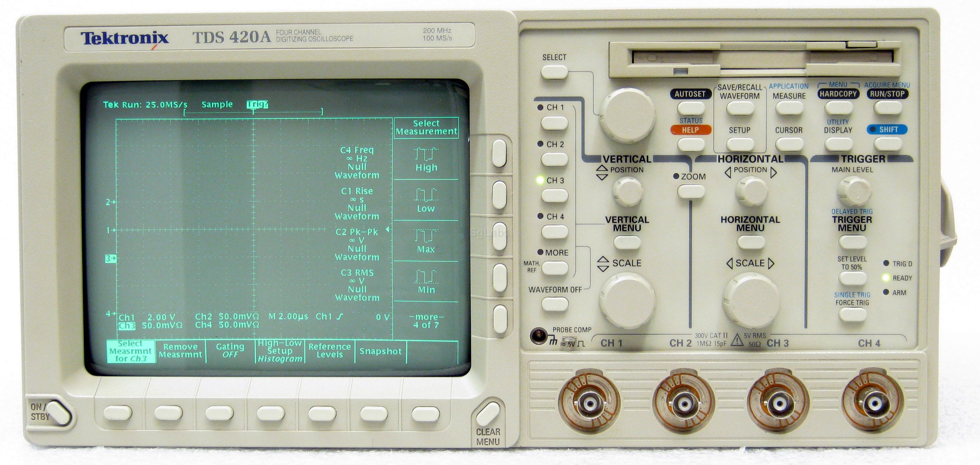 Ossilloscope Tektronix TDS 420A 200 MHz 4 Chanel